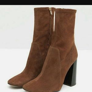 Zara Brown suede ankle boots